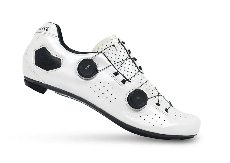 Lake CX333 Road Cycling Shoes in White/Black