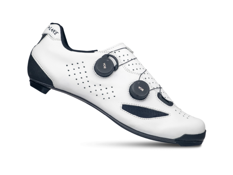 Lake CX239 Road Cycling Shoes in White/Black