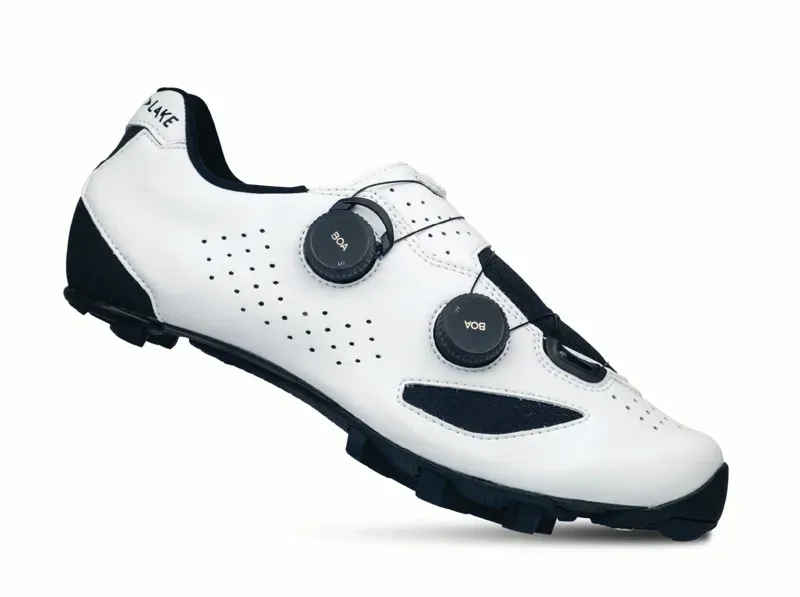 Lake MX239-X Gravel Bike Shoes in White/Black Microfiber