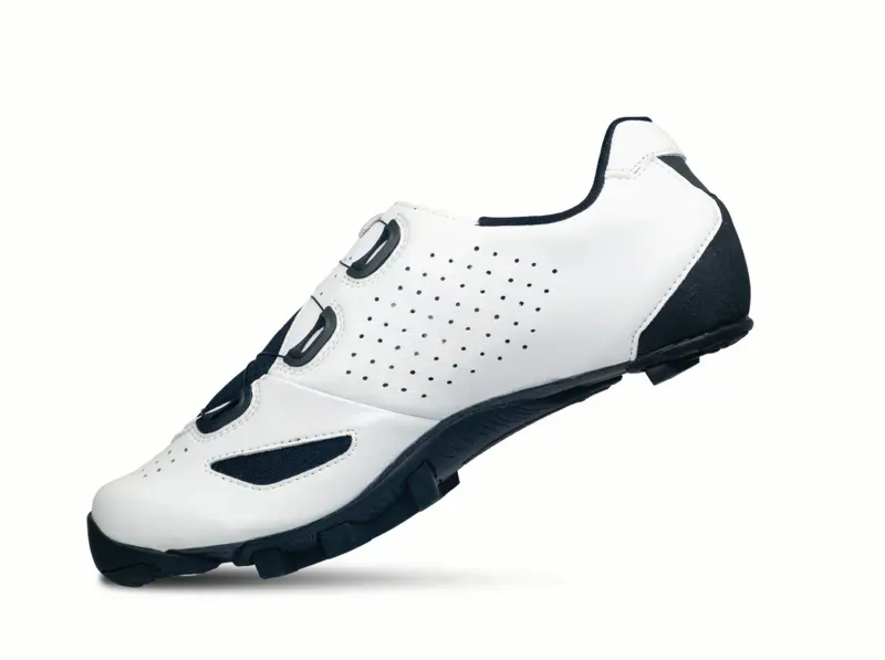 Lake MX239-X Gravel Bike Shoes in White/Black Microfiber-2
